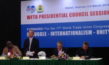 Inaugurada en Hanoi Conferencia del Consejo Presidencial de la Federación Sindical Mundial  - ảnh 1